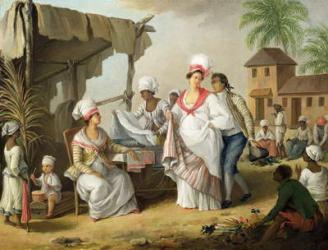 Linen Market, Roseau, Dominica, c.1780 (oil on canvas) | Obraz na stenu