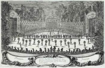 The First Day of the Festival of 'Les Plaisirs de l'Ile Enchantee', 7th May 1664 (engraving) | Obraz na stenu