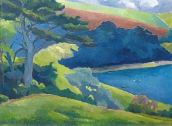 Helford Passage, Cornwall (oil on canvas) | Obraz na stenu