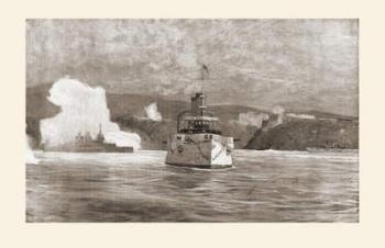 American naval bombardment of Santiago de Cuba's harbour defences July 2, 1898 during the Spanish-American War. | Obraz na stenu