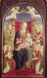 Madonna and Child with Angel Musicians, c.1490-1500 (tempera on panel) | Obraz na stenu