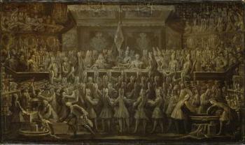 Prussian Coronation Dinner for Frederick I, 1701 (oil on panel) | Obraz na stenu