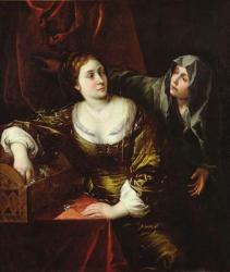Martha and Mary or, Woman with her Maid (oil on canvas) | Obraz na stenu