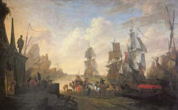 View of a Port in the Levant, 1670 (oil on canvas) | Obraz na stenu