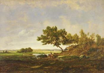 The Pond at the Foot of the Hill, c.1848-55 (oil on wood) | Obraz na stenu
