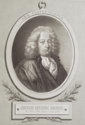 Portrait of George Frederick Handel (1685-1759) frontispiece of a music score | Obraz na stenu
