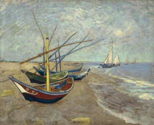 Fishing Boats on the Beach at Saintes-Maries-de-la-Mer, 1888 (oil on canvas) | Obraz na stenu