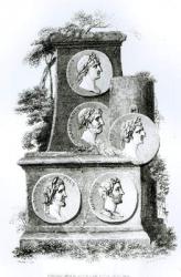Portraits of Roman Emperors from 'The History of Decline and Fall of the Roman Empire' by Edward Gibbon, Vol 2, 1808 (litho) (b/w photo) | Obraz na stenu
