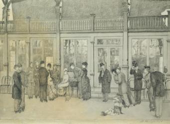 Place from 'Paraphrase on the Discovery of a Glove', pub. 1881, 1878 (washed Indian ink and pen on paper) | Obraz na stenu