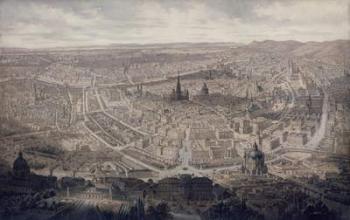 View of Vienna, c.1860 (w/c on paper) | Obraz na stenu