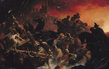 The Last Days of Pompeii (oil on canvas) | Obraz na stenu
