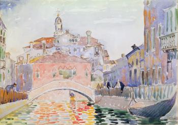 Canal in Venice (w/c on paper) | Obraz na stenu