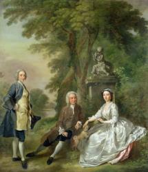 Jonathan Tyers (d.1767) and his Daughter, Elizabeth, and her Husband, John Wood, c.1750-52 (oil on canvas) | Obraz na stenu