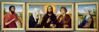 The Braque Family Triptych, St. John the Baptist, Christ the Redeemer between the Virgin and St. John the Evangelist, St. Mary Magdalene, c.1551 (oil on wood panel) (see also 15987, 205723, 223218) | Obraz na stenu