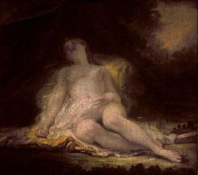 Sleeping Bacchante (oil on canvas) | Obraz na stenu