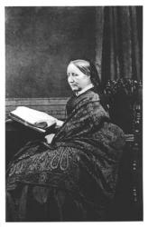 Elizabeth Cleghorn Gaskell (1810-65) 19th century (b&w photo) | Obraz na stenu
