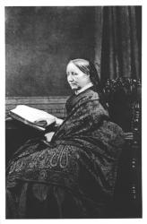 Elizabeth Cleghorn Gaskell (1810-65) 19th century (b&w photo) | Obraz na stenu