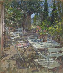 Terrace, Mas de la Rose (oil on canvas) | Obraz na stenu