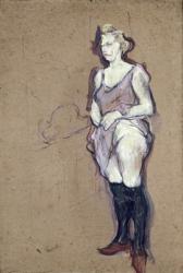 The Medical Inspection: Blonde Prostitute, 1894 (oil on card) | Obraz na stenu