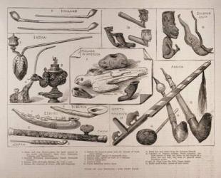 Pipes of all Peoples, from 'The Illustrated London News', 25th February 1882 (engraving) | Obraz na stenu