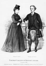 Portrait Gallery of British Costume, presenting the Princess Louise and Marquis of Lorne, published with the Tailor and Cutter by John Williamson, 1871 (engraving) | Obraz na stenu