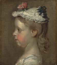 Study of a Girl's Head, c.1740-50 (oil on canvas) | Obraz na stenu