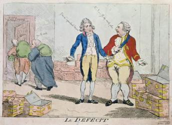 Le Deficit, 1788 (colour etching) | Obraz na stenu