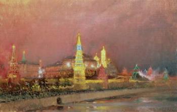 Illumination in the Kremlin, 1896 (oil on canvas) | Obraz na stenu