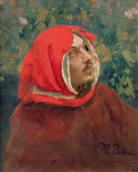 Portrait of Dante Alighieri (1265-1321) (oil on canvas) | Obraz na stenu