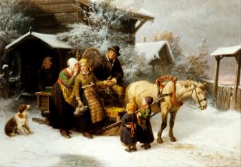 Leaving Home (Dalecarlian Scene), 1870 (oil on canvas) | Obraz na stenu