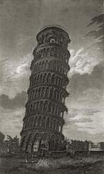 The Leaning Tower of Pisa (engraving) | Obraz na stenu