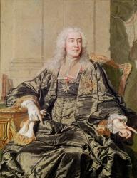 Marc Pierre de Voyer (1696-1764) Count of Argenson (pen & ink and w/c on paper) | Obraz na stenu