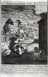 Noah entreth the Ark (engraving) (b/w photo) | Obraz na stenu