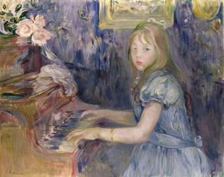 Lucie Leon at the Piano, 1892 (oil on canvas) | Obraz na stenu