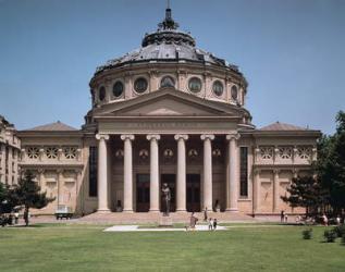 The Romanian Atheneum (Atheneul Roman), Bucharest, Romania (photo) | Obraz na stenu