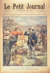 In the Transvaal: the Capitulation of General Cronje, front cover of 'Le Petit Journal', 18 March 1900 (coloured engraving) | Obraz na stenu