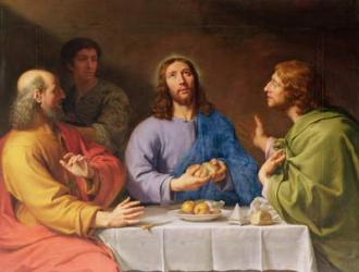 The Supper at Emmaus (oil on canvas) | Obraz na stenu