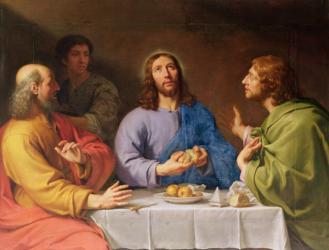 The Supper at Emmaus (oil on canvas) | Obraz na stenu