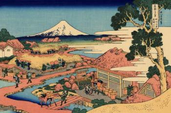 The Tea plantation of Katakura in the Suruga Province, c.1830 (woodblock print) | Obraz na stenu