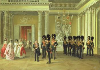 The Heraldic Hall in the Winter Palace, St Petersburg, 1838 (oil on canvas) | Obraz na stenu