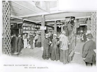 Harrods Provision Department, c.1901 (b/w photo) | Obraz na stenu