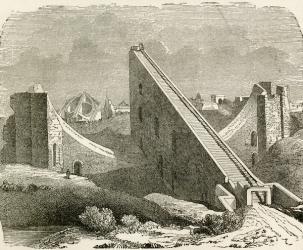 Raja Jai Singh's Astronomical Observatory, Benares, Uttar Pradesh, India, from 'The World's Inhabitants' by G.T. Bettany, published 1888 (engraving) | Obraz na stenu