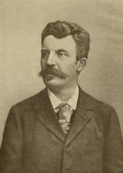Guy de Maupassant (1850-93) (b/w photo) | Obraz na stenu