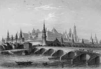 The Kremlin, Moscow (engraving) | Obraz na stenu