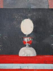 Egg over red and black | Obraz na stenu