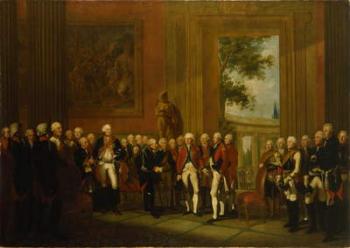 Reception for the Duke of York in Sanssouci, c.1785 (oil on canvas) | Obraz na stenu