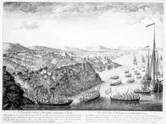 A View of the Taking of Quebec, September 13th 1759 (engraving) (b&w photo) | Obraz na stenu