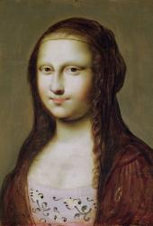 Portrait of a Woman Inspired by the Mona Lisa (oil on panel) | Obraz na stenu