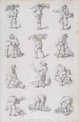 Illustration from 'Etchings of Rustic Figures: for the Embellishment of Landscape', 1815 (etching) | Obraz na stenu