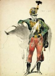 A Hussar of the 9th Regiment, Light Cavalry dress, 1835-48 | Obraz na stenu